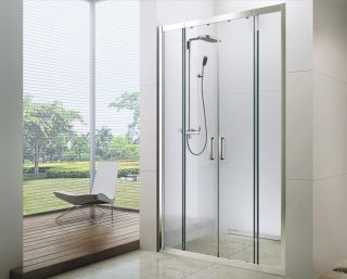 Душевая дверь Berges Porta 120-140см хром 063101